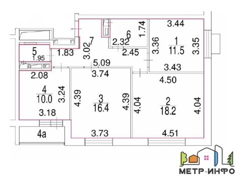 3-к квартира, 11/21 эт., 75м²
