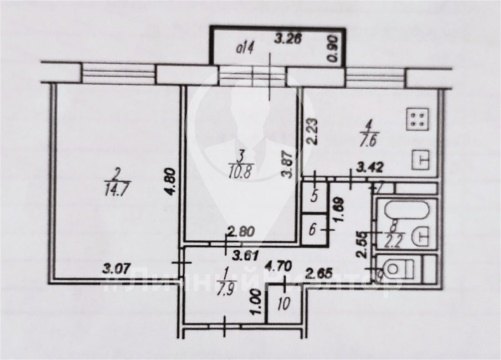 2-к квартира, 2/3 эт., 47м²