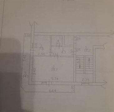 1-к квартира, 5/6 эт., 34м²