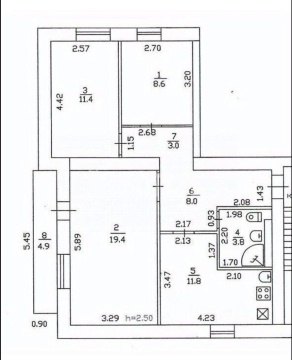 3-к квартира, 1/3 эт., 66м²