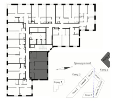 2-к квартира, 11/25 эт., 75м²