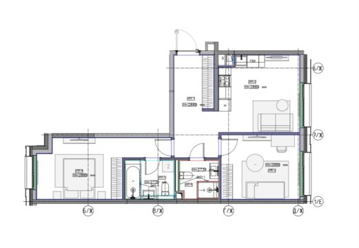 2-к квартира, 3/6 эт., 66м²