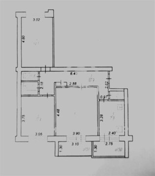 3-к квартира, 6/9 эт., 66м²