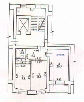 2-к квартира, 2/9 эт., 64м²