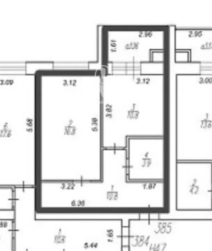 1-к квартира, 9/16 эт., 42м²