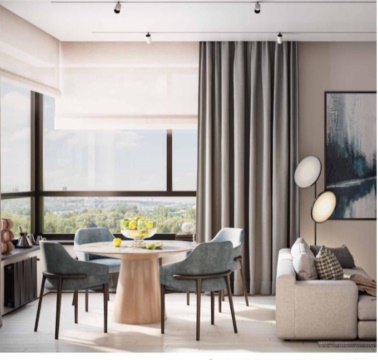 1-к квартира, 15/19 эт., 46м²