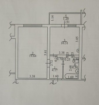 1-к квартира, 4/14 эт., 40м²