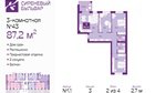 3-к квартира, 2/4 эт., 87м²